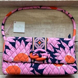 Vera Bradley Pink and Orange knot just a clutch Floral Clutch